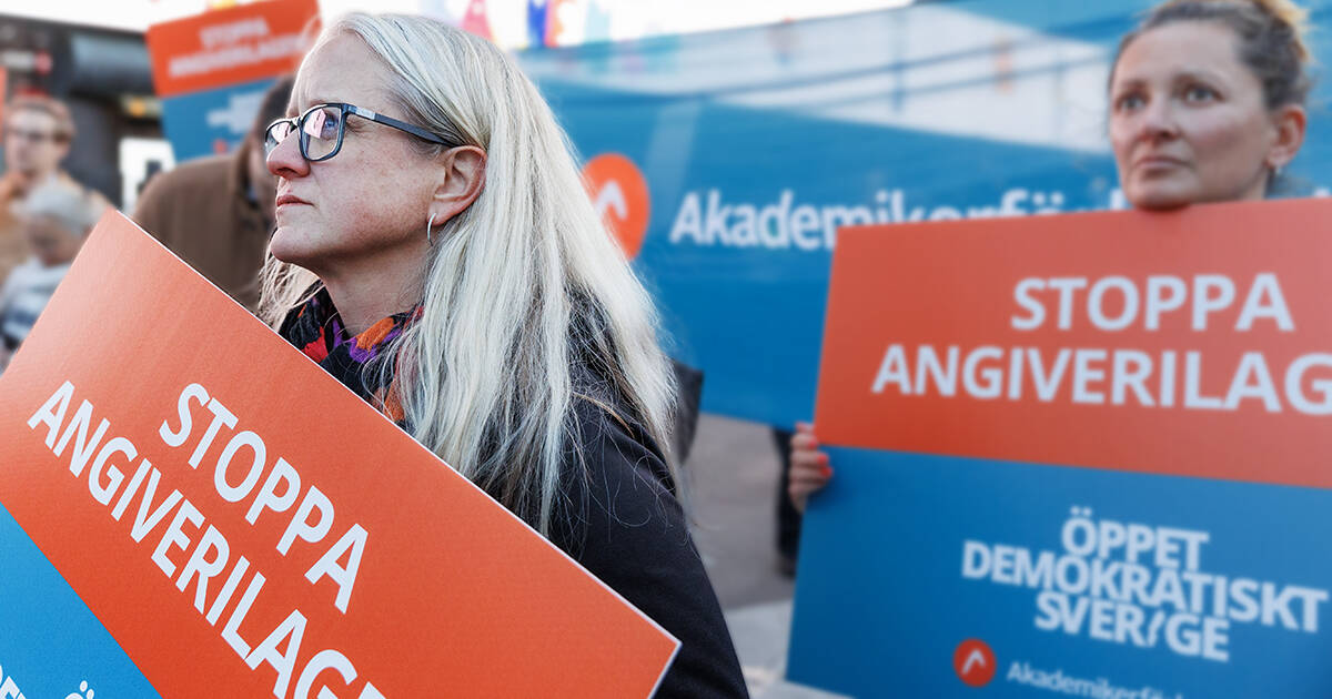 Bild på demonstranter