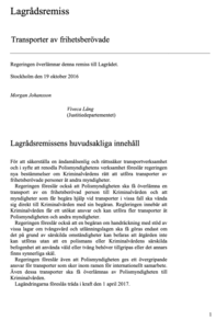 Effektivt resursutnyttjande vid transporter av frihetsberövade