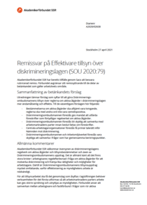 Effektivare tillsyn över diskrimineringslagen (SOU 2020:79)