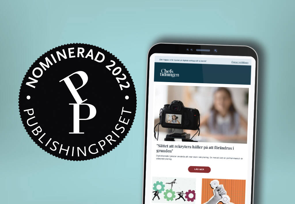 Bild på Chefstidningen som blivit nominerade.