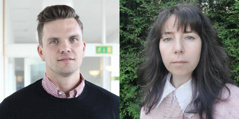 Porträttfoton av en man och en kvinna 